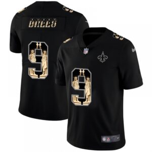 6861ce4a33ecb_1 Men's New Orleans Saints #9 Drew Brees 2019 Black Statue of Liberty Limited Stitched NFL Jersey