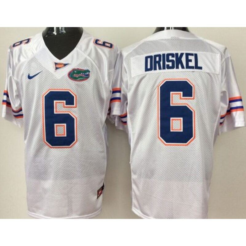 6861ce59a2fe6_1 Gators #6 Jeff Driskel White Stitched NCAA Jersey
