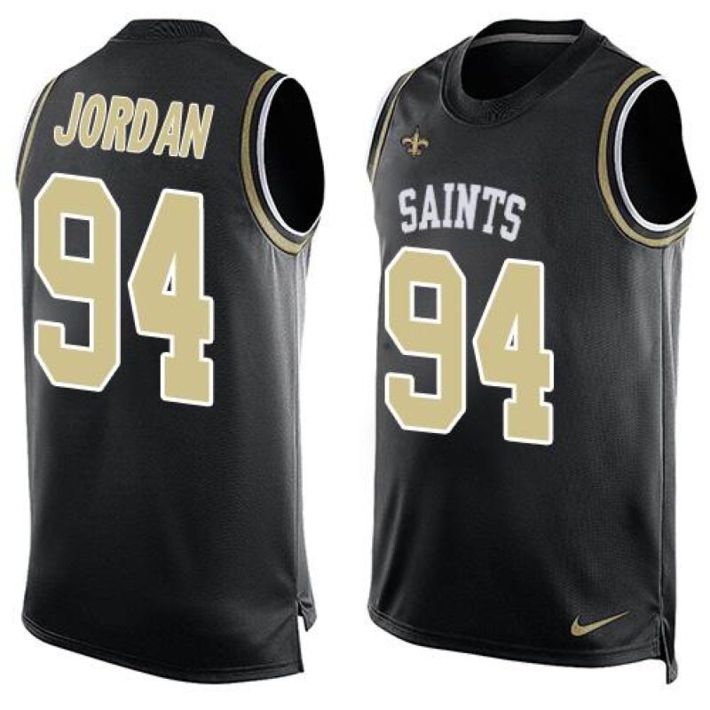 6861ce6d54ec1_1 Saints #94 Cameron Jordan Black Team Color Men's Stitched NFL Limited Tank Top Jersey