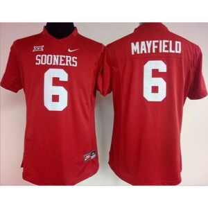6861ce7a56259_1 Sooners #6 Baker Mayfield Red Women's Stitched NCAA Jersey