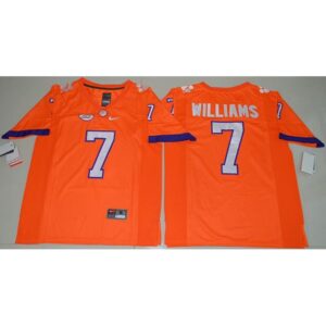 6861ce89e5d7d_1 Tigers #7 Mike Williams Orange Limited Stitched NCAA Jersey