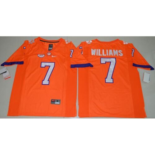 6861ce89e5d7d_1 Tigers #7 Mike Williams Orange Limited Stitched NCAA Jersey