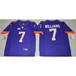 6861ce8d0ded1_1 Tigers #7 Mike Williams Purple Limited Stitched NCAA Jersey