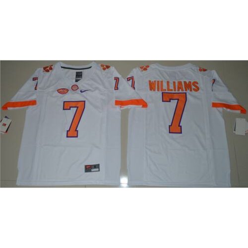 6861ce9046f27_1 Tigers #7 Mike Williams White Limited Stitched NCAA Jersey