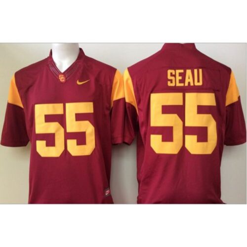 6861ce93488da_1 Trojans #55 Junior Seau Red Limited Stitched NCAA Jersey