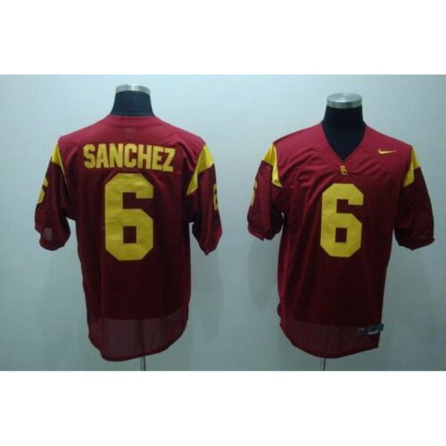 6861cea047023_1 Trojans #6 Mark Sanchez Red Stitched NCAA Jersey