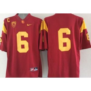 6861cea372c96_1 Trojans #6 Red Limited Stitched NCAA Jersey