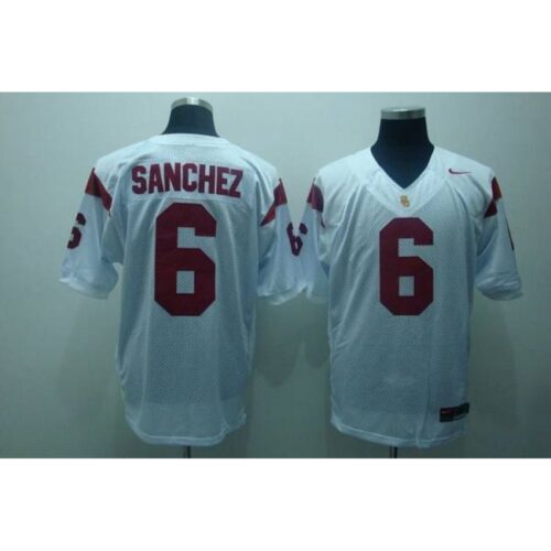6861cea69bc0a_1 Trojans #6 Mark Sanchez White Stitched NCAA Jersey