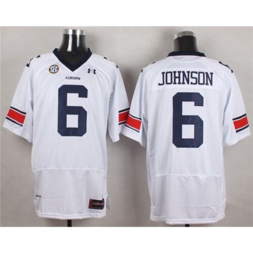 6861cead19c75_1 Tigers #6 Jeremy Johnson White Stitched NCAA Jersey