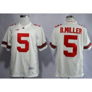 6861ceba13817_1 Buckeyes #5 Braxton Miller White Limited Stitched NCAA Jersey