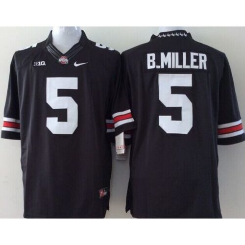 6861cec372909_1 Buckeyes #5 Braxton Miller Black Stitched Youth NCAA Jersey