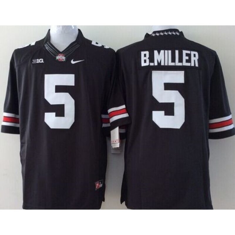 6861cec372909_1 Buckeyes #5 Braxton Miller Black Stitched Youth NCAA Jersey