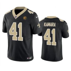 6861cec6a3c33_1 Men's New Orleans Saints #41 Alvin Kamara Black 2023 F.U.S.E. With John Madden Patch Vapor Limited Stitched Football Jersey