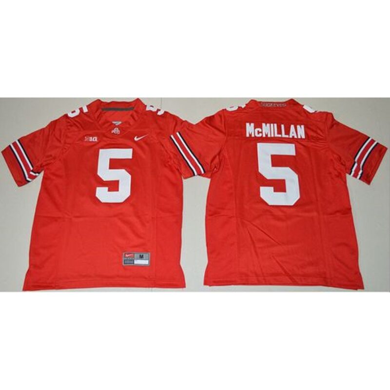 6861cec976f61_1 Buckeyes #5 Raekwon McMillan Red Stitched Youth NCAA Jersey