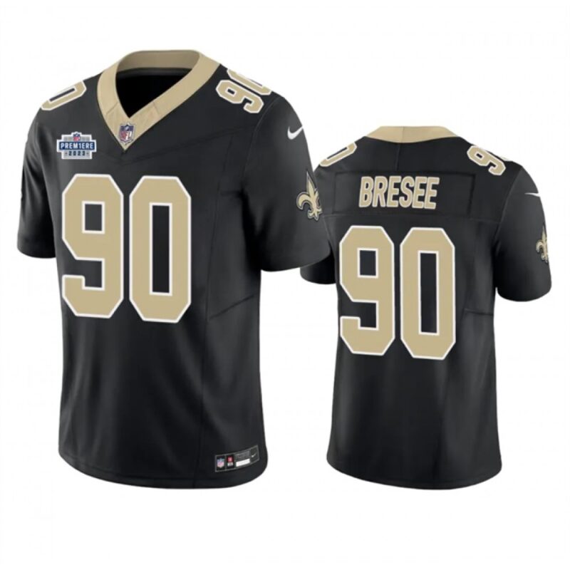 6861cecd02b59_1 Men's New Orleans Saints #90 Bryan Bresee Black 2023 F.U.S.E. With Prem1ere Patch Vapor Untouchable Limited Stitched Football Jersey