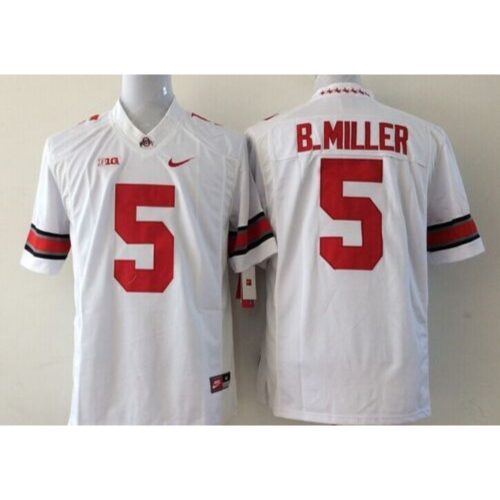 6861cecf581c5_1 Buckeyes #5 Braxton Miller White Stitched Youth NCAA Jersey
