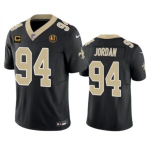 6861ced3405ad_1 Men's New Orleans Saints #94 Cameron Jordan Black 2023 F.U.S.E. With 4-star C Patch And John Madden Patch Vapor Limited Stitched Football Jersey