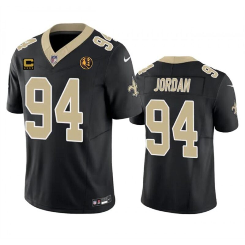 6861ced3405ad_1 Men's New Orleans Saints #94 Cameron Jordan Black 2023 F.U.S.E. With 4-star C Patch And John Madden Patch Vapor Limited Stitched Football Jersey