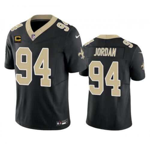 6861ced66e805_1 Men's New Orleans Saints #94 Cameron Jordan Black 2023 F.U.S.E. With 4-Star C Patch Vapor Untouchable Limited Stitched Jersey