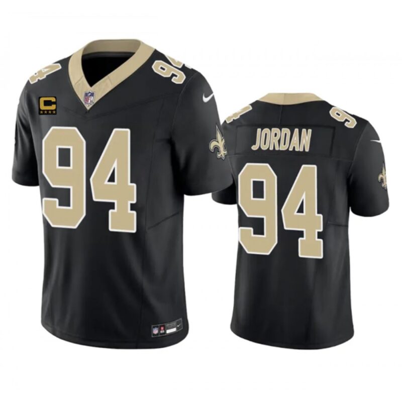 6861ced66e805_1 Men's New Orleans Saints #94 Cameron Jordan Black 2023 F.U.S.E. With 4-Star C Patch Vapor Untouchable Limited Stitched Jersey