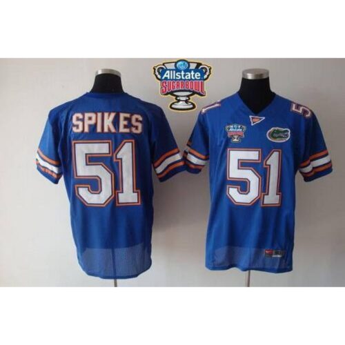 6861cedf7a56f_1 Gators #51 Brandon Spikes Blue Allstate Sugar Bowl Stitched NCAA Jersey