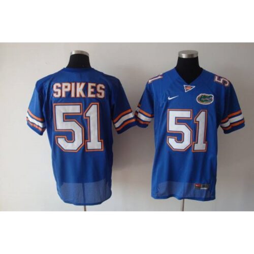 6861cee2a90f7_1 Gators #51 Brandon Spikes Blue Stitched NCAA Jersey