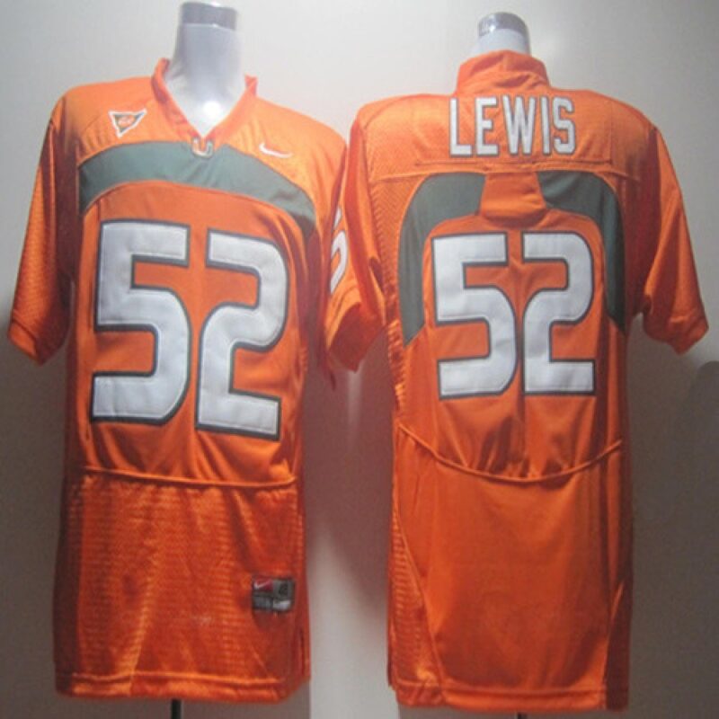6861cee5d91a8_1 Hurricanes #52 Ray Lewis Orange Stitched NCAA Jerseys