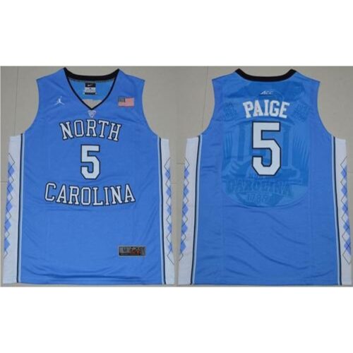 6861cefb57abb_1 North Carolina #5 Marcus Paige Blue Basketball Stitched NCAA Jersey