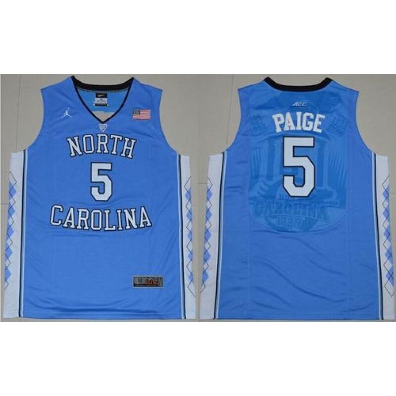 6861cefb57abb_1 North Carolina #5 Marcus Paige Blue Basketball Stitched NCAA Jersey