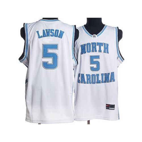 6861cf04a7014_1 North Carolina #5 Ty Lawson White Stitched NCAA Jersey