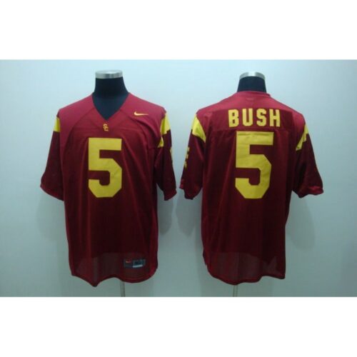 6861cf31f2f27_1 Trojans #5 Reggie Bush Red Stitched NCAA Jersey