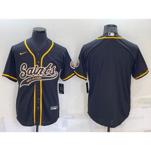 6861cf328025b_1 Men's New Orleans Saints Blank Black Cool Base Stitched Baseball Jersey
