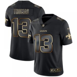 6861cf389eca5_1 Men's New Orleans Saints #13 Michael Thomas 2019 Black Gold Edition Stitched NFL Jersey