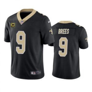 6861cf4e96869_1 Men's New Orleans Saints #9 Drew Brees Black With C Patch Stitched NFL Jersey