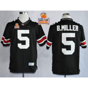 6861cf57b871f_1 Buckeyes #5 Braxton Miller Black Limited 2014 Discover Orange Bowl Patch Stitched NCAA Jersey