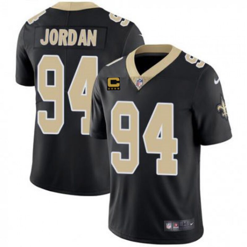 6861cf5844d37_1 Men's New Orleans Saints #94 Cameron Jordan 2022 Black With 4-star C Patch Stitched Jersey