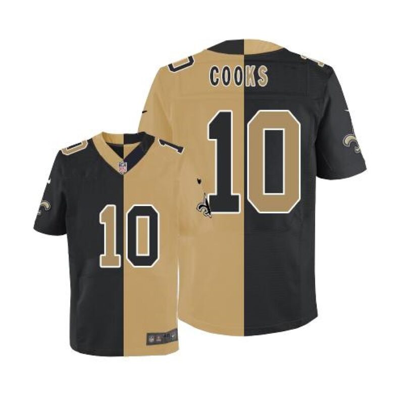 6861cf65068cb_1 Saints #10 Brandin Cooks Black/Gold Men's Stitched NFL Elite Split Jersey
