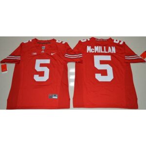 6861cf6b8a727_1 Buckeyes #5 Raekwon McMillan Red Stitched NCAA Jersey