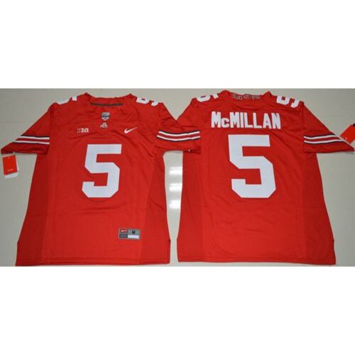 6861cf6b8a727_1 Buckeyes #5 Raekwon McMillan Red Stitched NCAA Jersey