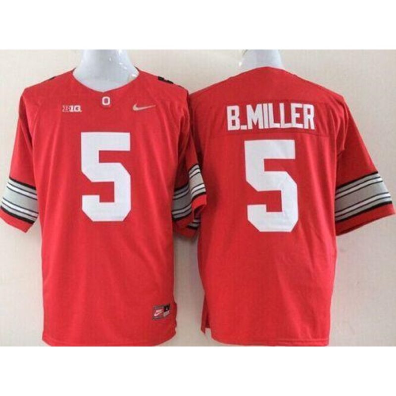 6861cf6eaf6f4_1 Buckeyes #5 Braxton Miller Red Limited Stitched NCAA Jersey