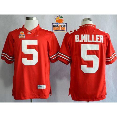 6861cf71ddbeb_1 Buckeyes #5 Braxton Miller Red Limited 2014 Discover Orange Bowl Patch Stitched NCAA Jersey