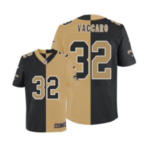 6861cf7859e9d_1 Saints #32 Kenny Vaccaro Black/Gold Men's Stitched NFL Elite Split Jersey