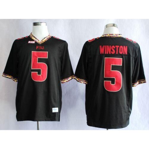 6861cf7e8a50d_1 Seminoles #5 Jameis Winston Black Stitched NCAA Jersey