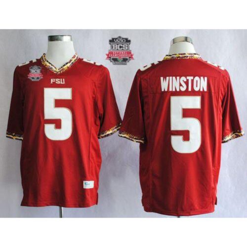 6861cf8505da3_1 Seminoles #5 Jameis Winston Red 2014 BCS Bowl Patch Stitched NCAA Jersey