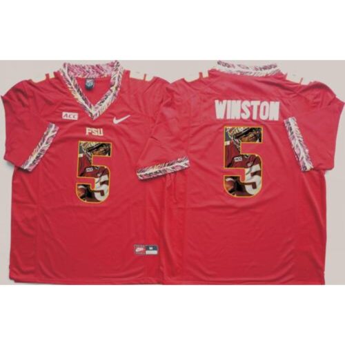 6861cf8825511_1 Seminoles #5 Jameis Winston Red Player Fashion Stitched NCAA Jersey