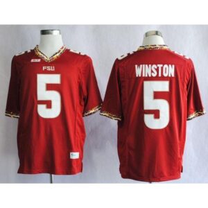 6861cf8b62785_1 Seminoles #5 Jameis Winston Red Stitched NCAA Jersey