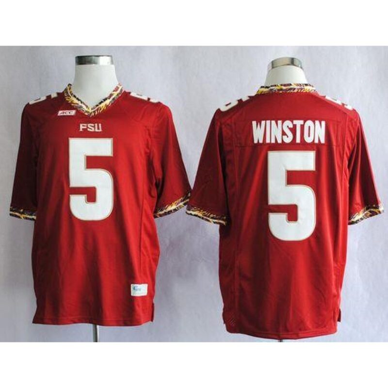 6861cf8b62785_1 Seminoles #5 Jameis Winston Red Stitched NCAA Jersey