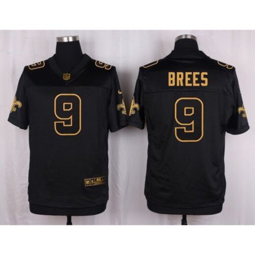 6861cf8bcf653_1 Saints #9 Drew Brees Black Men's Stitched NFL Elite Pro Line Gold Collection Jersey