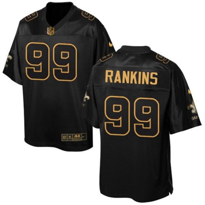 6861cf98579e4_1 Saints #99 Sheldon Rankins Black Men's Stitched NFL Elite Pro Line Gold Collection Jersey