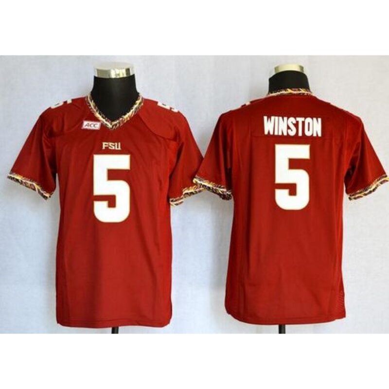 6861cf9aeed57_1 Seminoles #5 Jameis Winston Red Stitched Youth NCAA Jersey